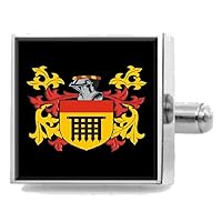 Kadwale Wales Heraldry Crest Sterling Silver Cufflinks Engraved Message Box