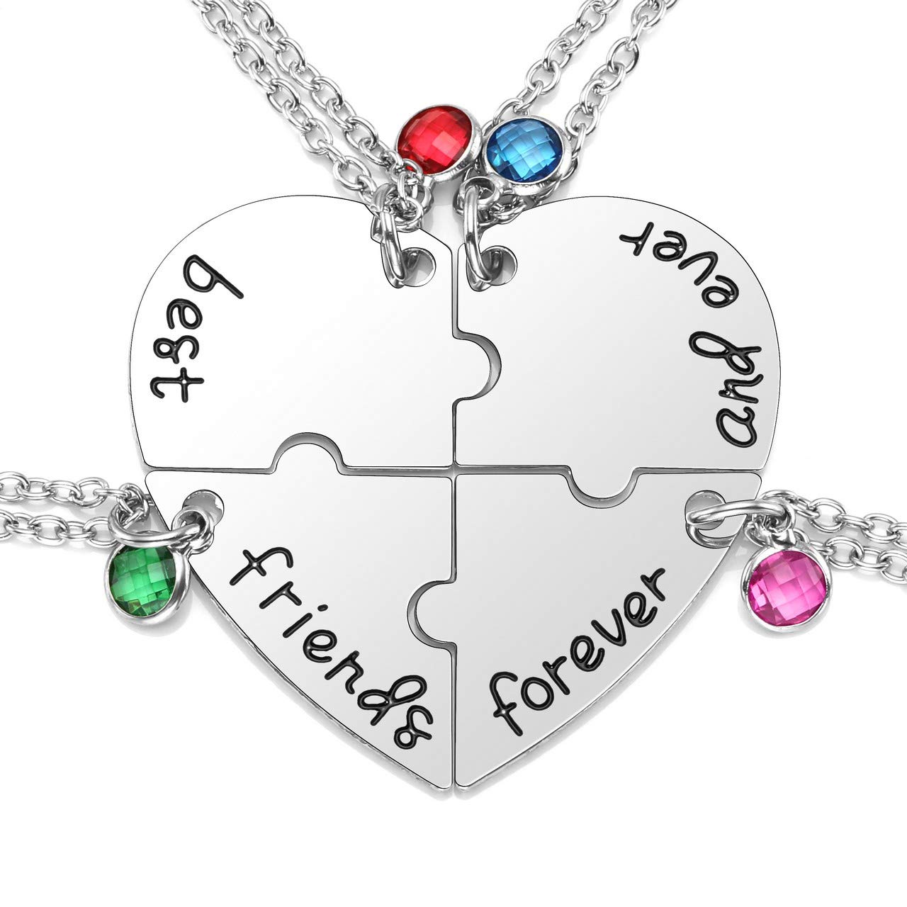 4 Best Friend Necklace Custom Name Necklaces 4 BFF Gift - Etsy | Friend  necklaces, Best friend necklaces, Friendship necklaces