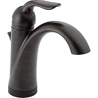 Delta Faucet Lahara Bronze Bathroom Faucet, Single Hole Bathroom Faucet, Single Handle, Diamond Seal Technology, Drain Assembly, Venetian Bronze 538T-RB-DST