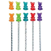 Raymond Geddes 69748 Gummy Bear Scented Pencil Top Erasers For Kids (Pack of 24)