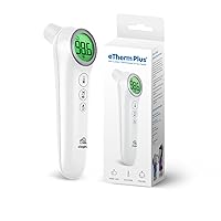 eTherm Plus Non-Contact Infrared Forehead Thermometer for All The Family; Babies to Adults – Accurate & Fast Readings in 1 Second. Large LCD Display…