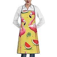 Kitchen Cooking Aprons for Women Men Vintage Rose and Wine Waterproof Bib Apron with Pockets Adjustable Chef Apron