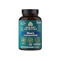 Ancient Nutrition Multivitamin for Men, Men's Fermented Multivitamin with Vitamin A, C, D, E, K, Zinc & Magnesium, Immune Support, Vegan, 60 Ct