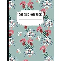 Pink Orchid Flower Dot Grid Notebook: Beautiful Pink Orchid Flower Patterns Dotted Lined Graphing Pad for Math, Science, and Engineering Students