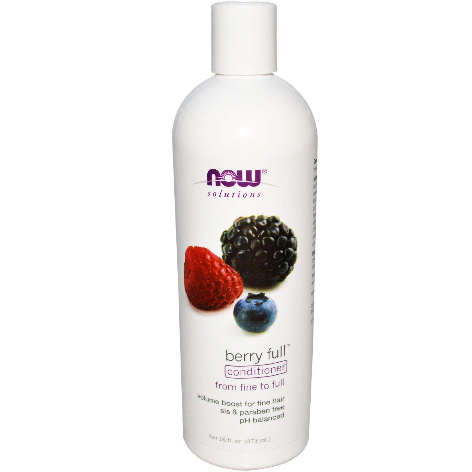 NOW Solutions, Berry Full™, Volume Boost Conditioner for Fine Hair with Biotin, pH Balanced, 16-Ounce