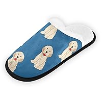 Labrador Retriever Dog Fuzzy House Slippers for Women Men House Shoes Comfort Memory Foam Slippers with Anti Slip Sole Soft Lining for Hotel Outdoor Indoor