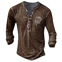 Graphic Tees Men Long Sleeve Graphic and Embroidered Fashion T Shirt Spring and Autumn Long Sleeve Printed Pullover