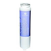 GE GSWF Refrigerator Water Filter | Certified to Reduce Lead, Sulfur, and 50+ Other Impurities | Replace Every 6 Months for Best Results | Pack of 1