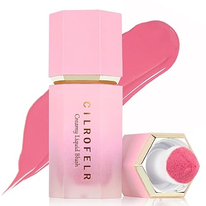 Cilrofelr Soft Cream Liquid Blush, Creamy Blush Makeup for Cheek, Dewy Finish, Buildable Pigment, Lightweight, Long Lasting, For Natural-looking Flush & Everyday Wear - Alluring (0.22 fl. oz.)