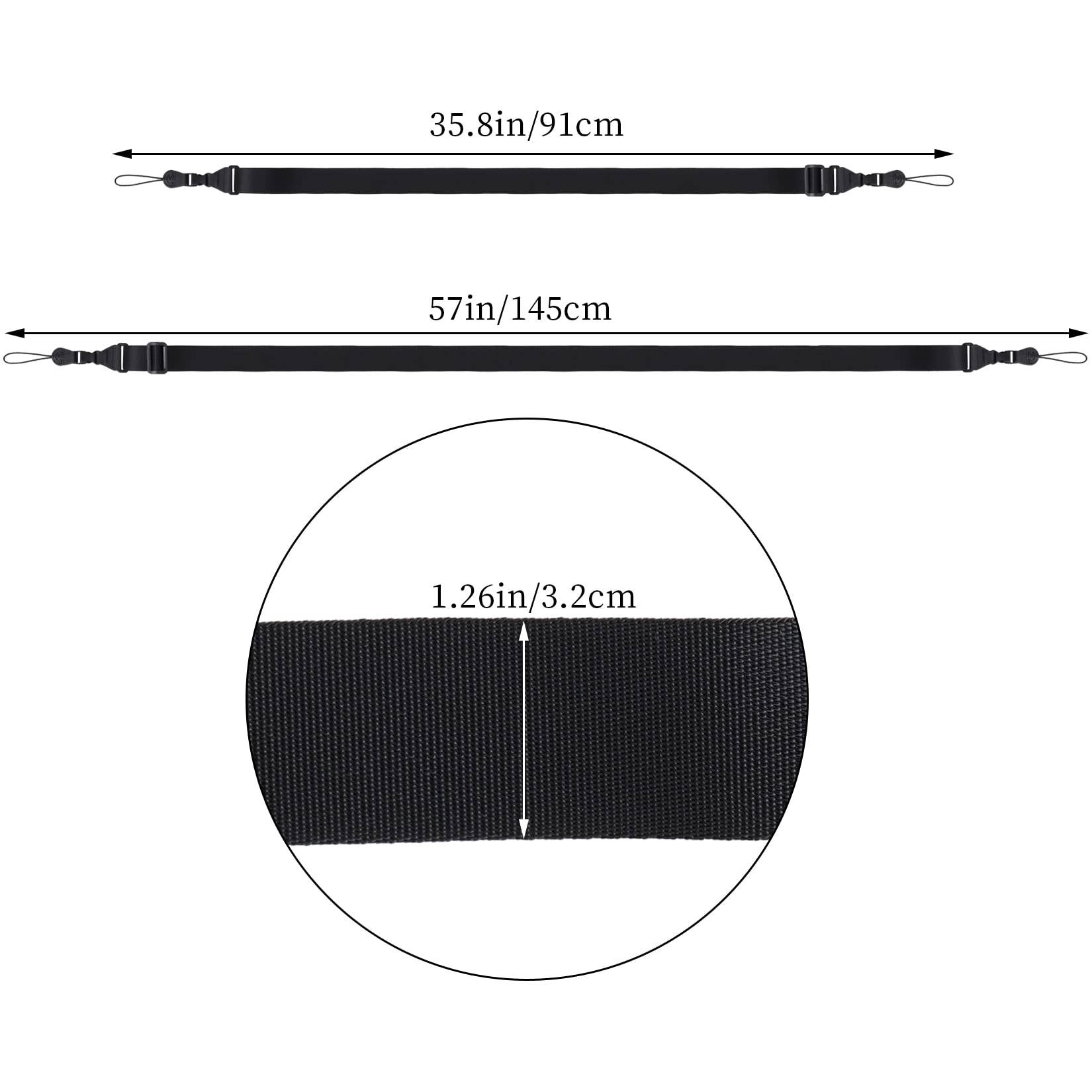 Hmxpls 3 Pcs Adjustable Shoulder Strap, Tablet Strap, iPad Case Strap, Quick Release Shoulder Strap for Camera Binocular Cross-body Laptop Luggage Bag