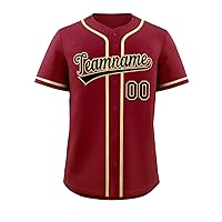 Custom Baseball Jersey Stitched Personalized Baseball Shirts Sports Uniform for Men Women Boy