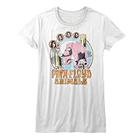Pink Floyd Rock Band Animals Cover Image Band Member Photos Juniors Short Sleeve T-Shirt Graphic Tee