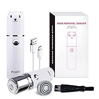 Facial Hair Removal for Women Rechargeable, Painless Fast Hair Remover, Womens Face Shaver for Upper Lip, Chin, with 1 More Replacement Head,15 Hours Working Time (D-0002)