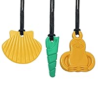 TalkTools Sensory Chew Necklace - Helps Reduce Anxiety for Kids and Adults with ADHD and Autism. Available in 3 Different Shapes.