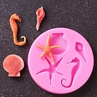 Marine Series Starfish Sea Snail Shell Silicone Mold Chocolate Sugar Cake Mold Baking Gypsum Soap Mold