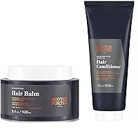 Scotch Porter Hair Balm and Leave-in Conditioner for Men | Non-Toxic Ingredients, Free of Parabens, Sulfates & Silicones | Vegan |Balm 3.4oz, Leave-in 7.1oz