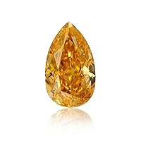 0.30 ct. GIA Certified Diamond, Pear Shape Cut, FVOY - Fancy Vivid Orangy Yellow Color, SI1 Clarity Perfect To Set In Jewelry Engagement Rare Gift Ring