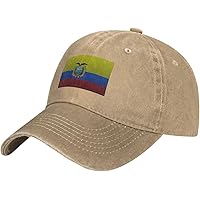 Flag of Ecuador Knitting Effect Baseball Cap for Men Women Hats Adjustable Vintage Cowboy Hat Dad Caps