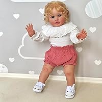 Angelbaby Real Life Size 26 Inch Reborn Baby Toddler Doll Girl Realistic Silicone Cute Newborn Real Baby Doll with Straight Leg Big Weighted Bebe Reborn Child Doll for Girl Boy Play Toys