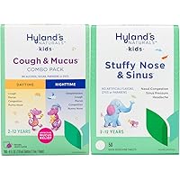 Hyland's Naturals Kids Cough & Mucus Daytime & Nighttime Combo Pack & Naturals Kids Stuffy Nose & Sinus Tablets