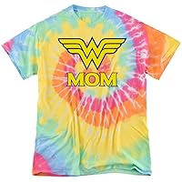 Popfunk Dco Wonder Mom Tie Dye Adult Unisex T Shirt (Medium) Rainbow Spiral