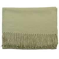 1 Pcs Khaki Solid Plain Soft Warm Scarf -INCO