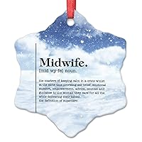 Midwife Definition Typography Christmas Ornaments 2022 Midwife Christmas Decorations for Tree Midwife Definition Personalized Christmas Ornaments Keepsake Gifts for Holiday Souvenir Wedding Birthday