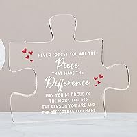Leaving Birthday Gifts for Coworkers Female Engraved Acrylic Block Puzzle Plaque Decorations Decor Coworker Congratulations New Job Retirement Appreciation Going Away Farewell Gifts for Women Friends