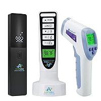 3-Pack Amplim W1 F1 F2 Non-Contact Touchless Infrared Digital Forehead Thermometer for Adults and Babies