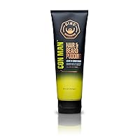 GIBS Con Man Hair and Beard Pudding, Leave In Conditioner, Curl Definer, Moisturizing, 8 oz tube