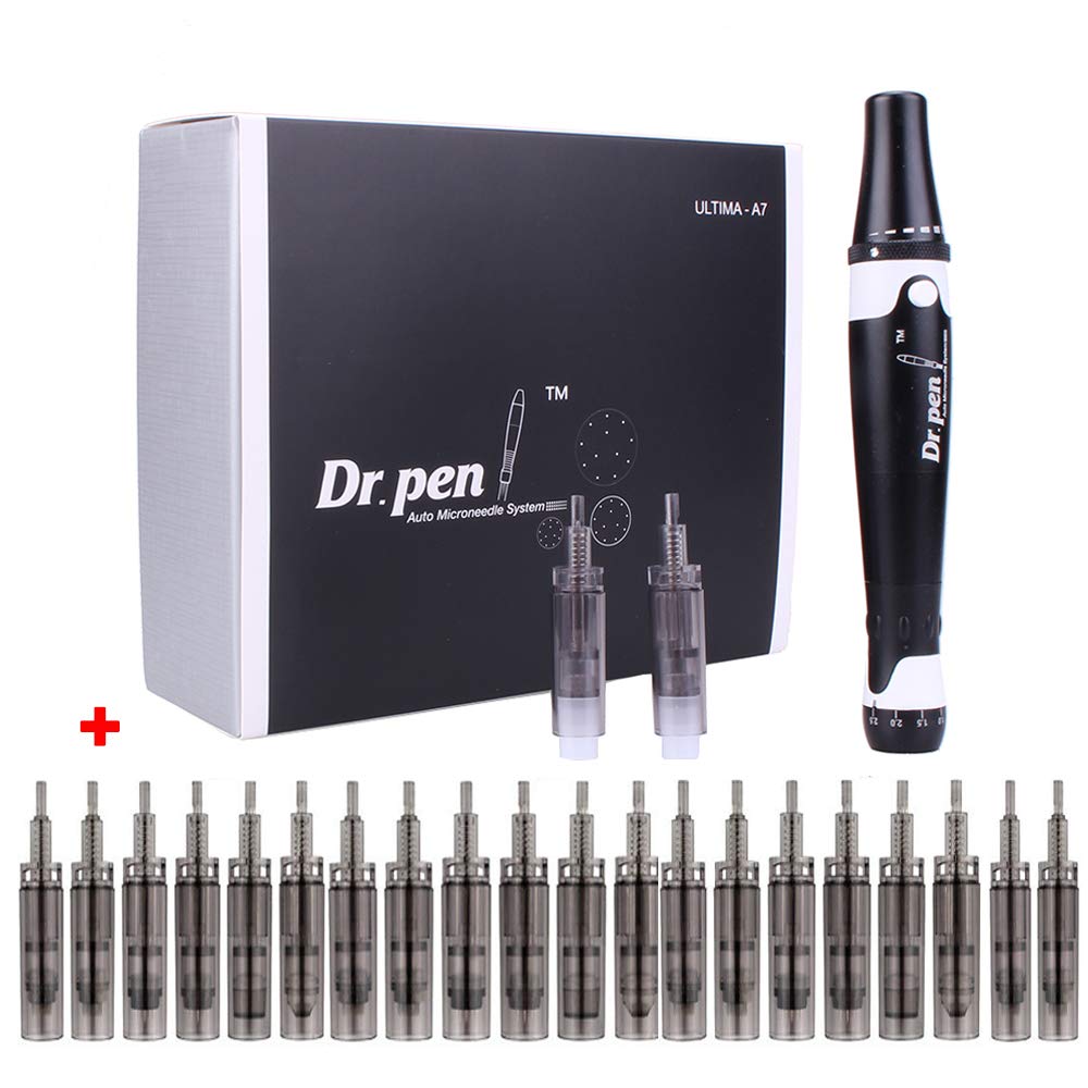 Professional Electric Auto Dr. Pen Ultima A7 Microneedling Pen Derma Auto Pen Skin Care Tool with 22pcs 12pin/36pin Cartridges