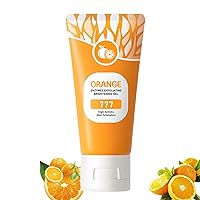 Gentle Exfoliating Orange Gel Scrub for Face Body Skin, Whitening Brightening Exfoliating Peeling Gel, Moisturizing Smoothing Tighten Pores (1pc)