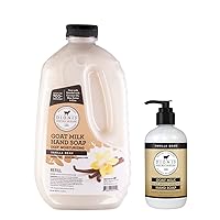 Dionis Goat Milk Skincare Vanilla Scented Hand Soap (8.5 oz) with Refill (48 oz)