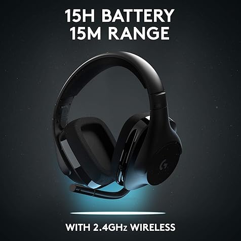 Logitech G533 Wireless Gaming Headset – DTS 7.1 Surround Sound – Pro-G Audio Drivers, Black