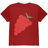 Old Glory Halloween Red Grapes Costume Youth T Shirt Cardinal Red YLG