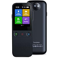 Language Voice Translator Device Portable Smart Translator Two Way Online 138 Languages Real Time - Black