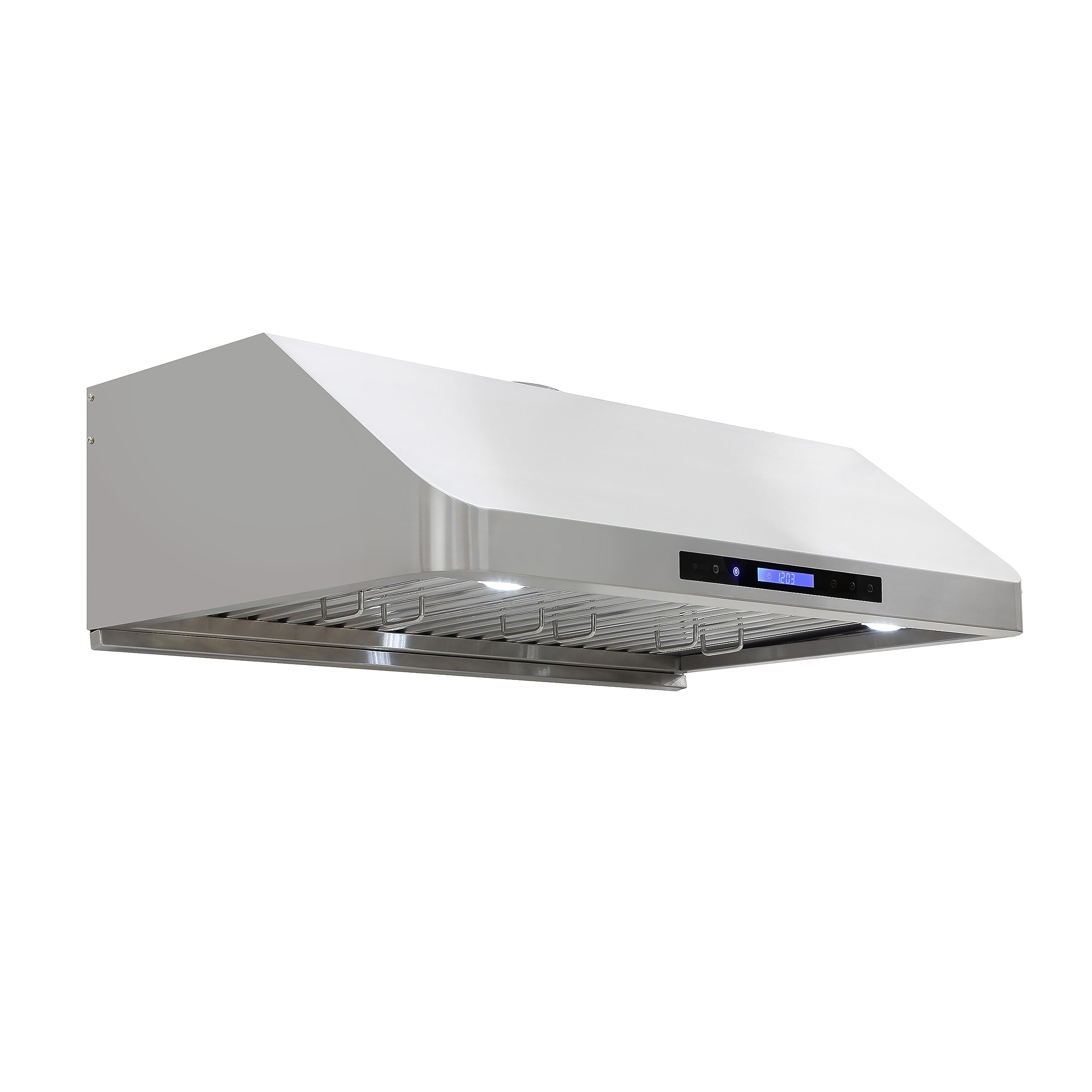DUURA Elite DE360RHSSS Range Hood Under Cabinet with Exhaust Duct, Touchscreen LED Lights 4-Speed Fan with Remote Control and Dishwasher Safe Filter, 36 in, Metallic