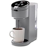 Instant Pot Single Serve K-Cup Pod Compatible Coffee Maker with Reusable Pod & Bold Setting, 8-12oz, 40oz Reservoir, Grey