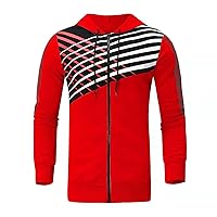 Mens Athletic Hoodies Full Zip Sweatshirt Jacket Fashion Slim Fit Workout Zipper Hoody Tops Casual Track Outwear