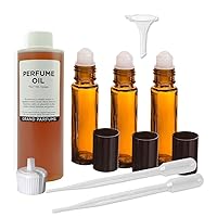 Grand Parfums Perfume and Body Oil Set- FITS OPIUM Body Oil Set With Roller Bottles and Tools to Fill the Bottles