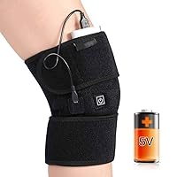 5V 50/60Hz 140¨H 3rd Gear Adjustable Temperature Knee Brace with Arthritis USB Cable Knee Pad for Arthritis Pain Relief Joint Soreness,Heated Knee Brace Wrap, Swelling, Cramps, Heated Knee Brace