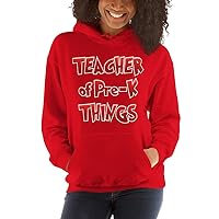 Teacher of Pre-K Things / Pre- K Teacher Hoodie / National Reading Month / Dr Seuss / Field Trip Hoodie for Teachers Red
