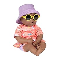 ADORA Beach Baby African American Doll with Sun-Activated Freckles, Clothes & Accessories Set, Adorable Baby Doll Made in Exclusive QuickDri Vinyl Birthday Gift for Ages 1+ - Baby Piper