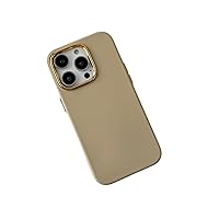 Simple Photo Frame Oil Spraying Phone case, Premium Minimalist Design, Drop-Proof and wear-Resistant, for iPhone 14 13 12 11 Pro Max Mini X XS XR Phone Case (Beige,iPhone 12 Pro Max)