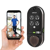 Vision, All-in-One Video Doorbell Smart Deadbolt, Keyless Entry, Digital Keypad, 3D Biometric Fingerprint Sensor, HD Video, No Monthly Fee, Free SD Card - Venetian Bronze (PGD798VB)