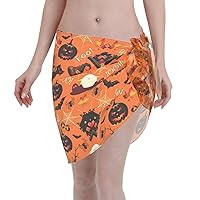 Large Pizza Women's Short Sarongs Beach Wrap Cover Ups - Translucent, Sexy, Ideal for Pool, Fashion Vacationing