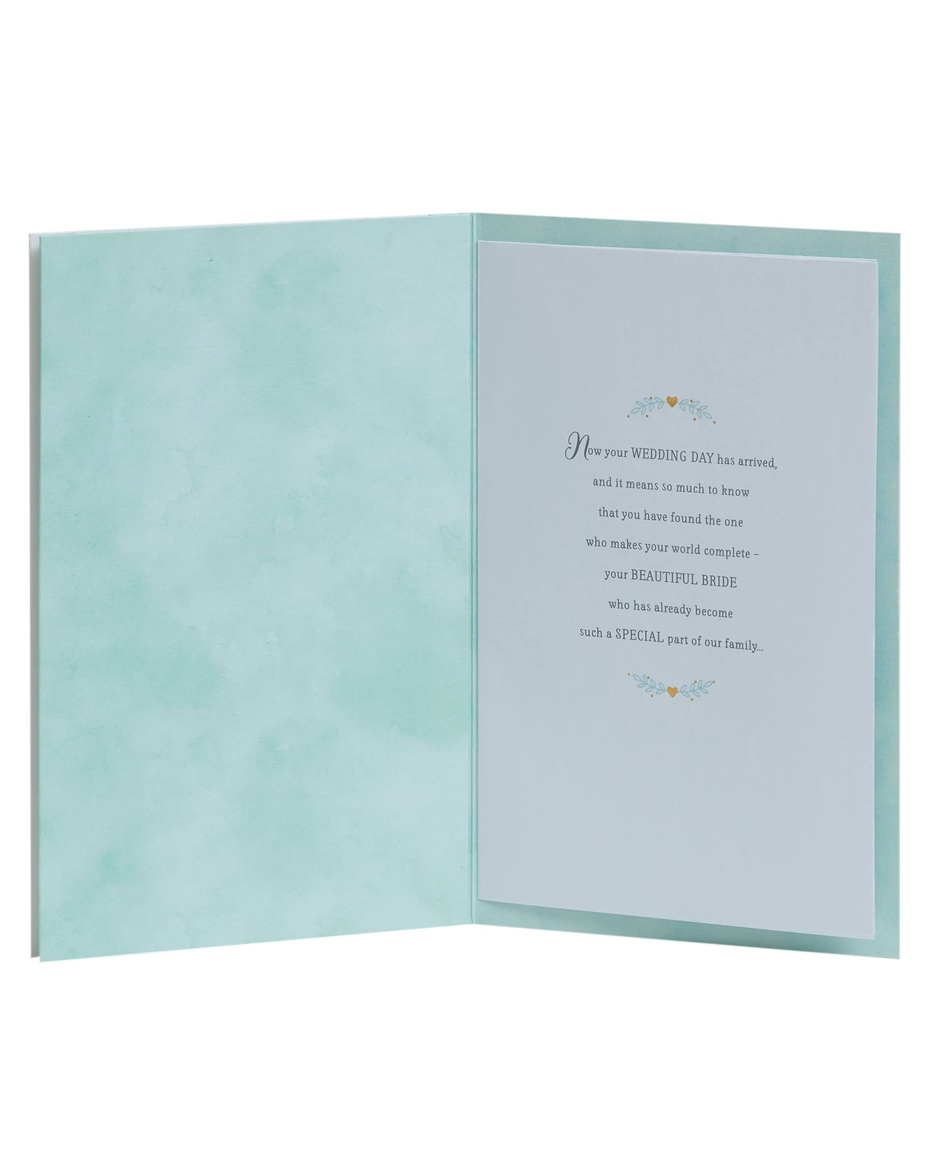 UK Greetings Son & Daughter-In-Law Wedding Card With Envelope - Pretty Cake Design