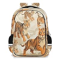 Small Backpack for Women, Tiger Travel Backpack Multi Compartment Carry On Backpack Cute Tiger Waterproof Backpack Cute Book Bags With Chest Strap for Women Men