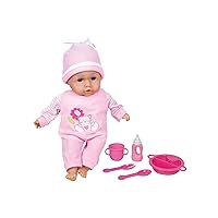 Lissi Dolls - Talking Baby with Feeding Accessories, 13 inches, Pink