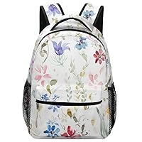 Large Carry on Travel Backpacks for Men Women Watercolor Flowers Plants Business Laptop Backpack Casual Daypack Hiking Sports Bag